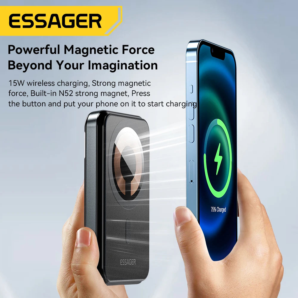 Batterie externe support téléphone magnétique Charge rapide 20W