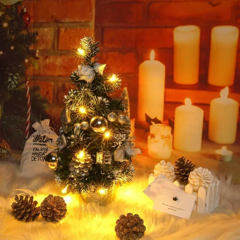 Mini Sapin de Noël d'intérieur avec guirlande