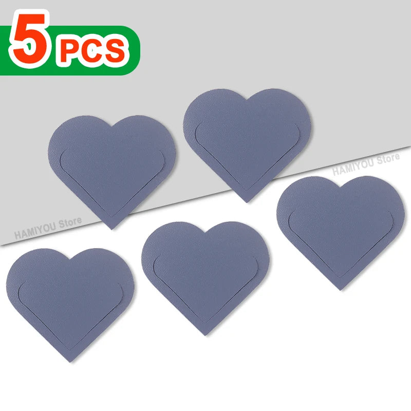 Lot de 5 Marque-Pages Coeur en Cuir PU