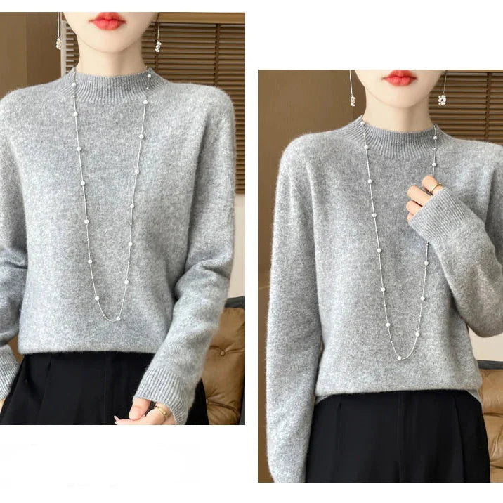 Pull à Col Cheminé 100% Laine Mérinos - 14 Couleurs
