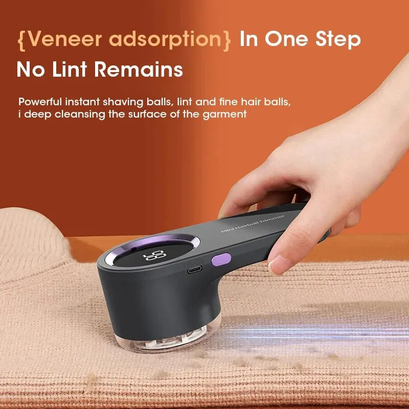 Tondeuse Textile avec Affichage LED & Batterie Longue Durée