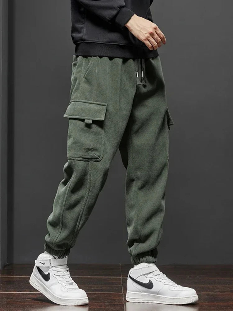 Pantalon Jogging Cargo à Taille Élastique pour Homme