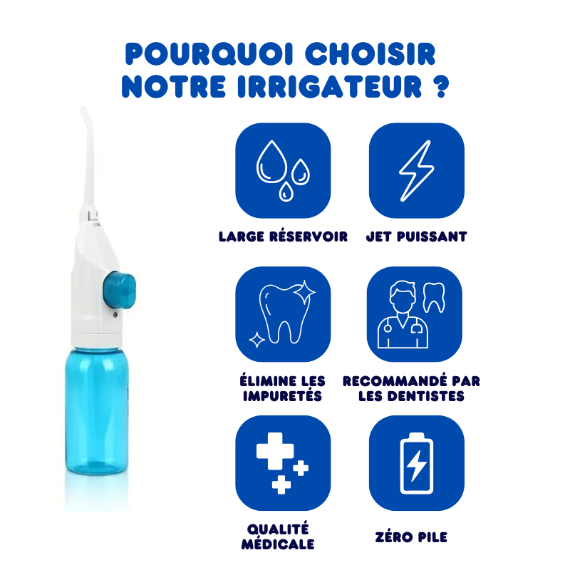 Irrigateur dentaire manuel portable