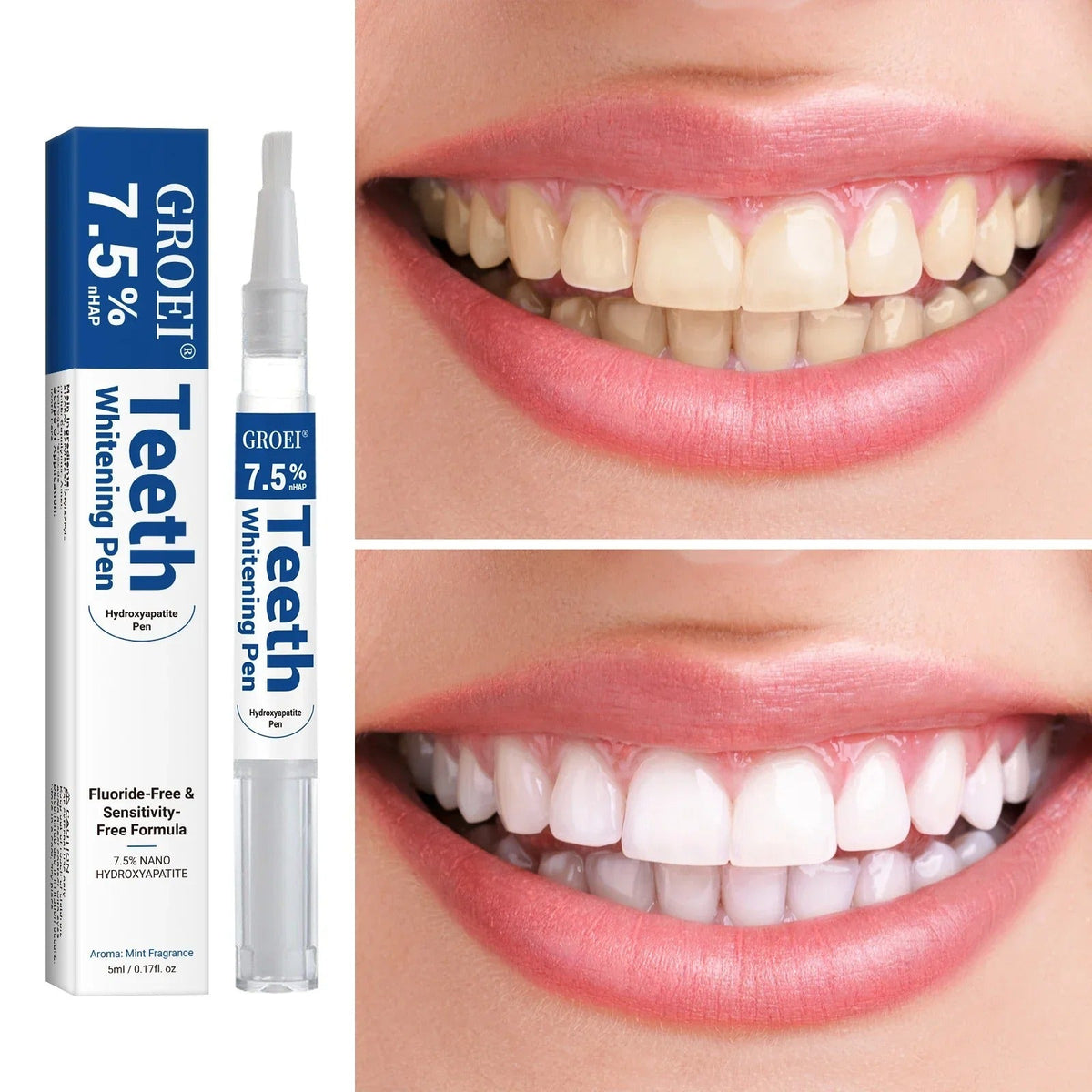 Stylo magique dents blanches