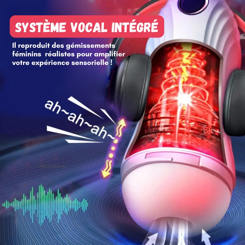 MANIZER 2.0 - Masturbateur vibrant et aspirant - Système vocal intégré