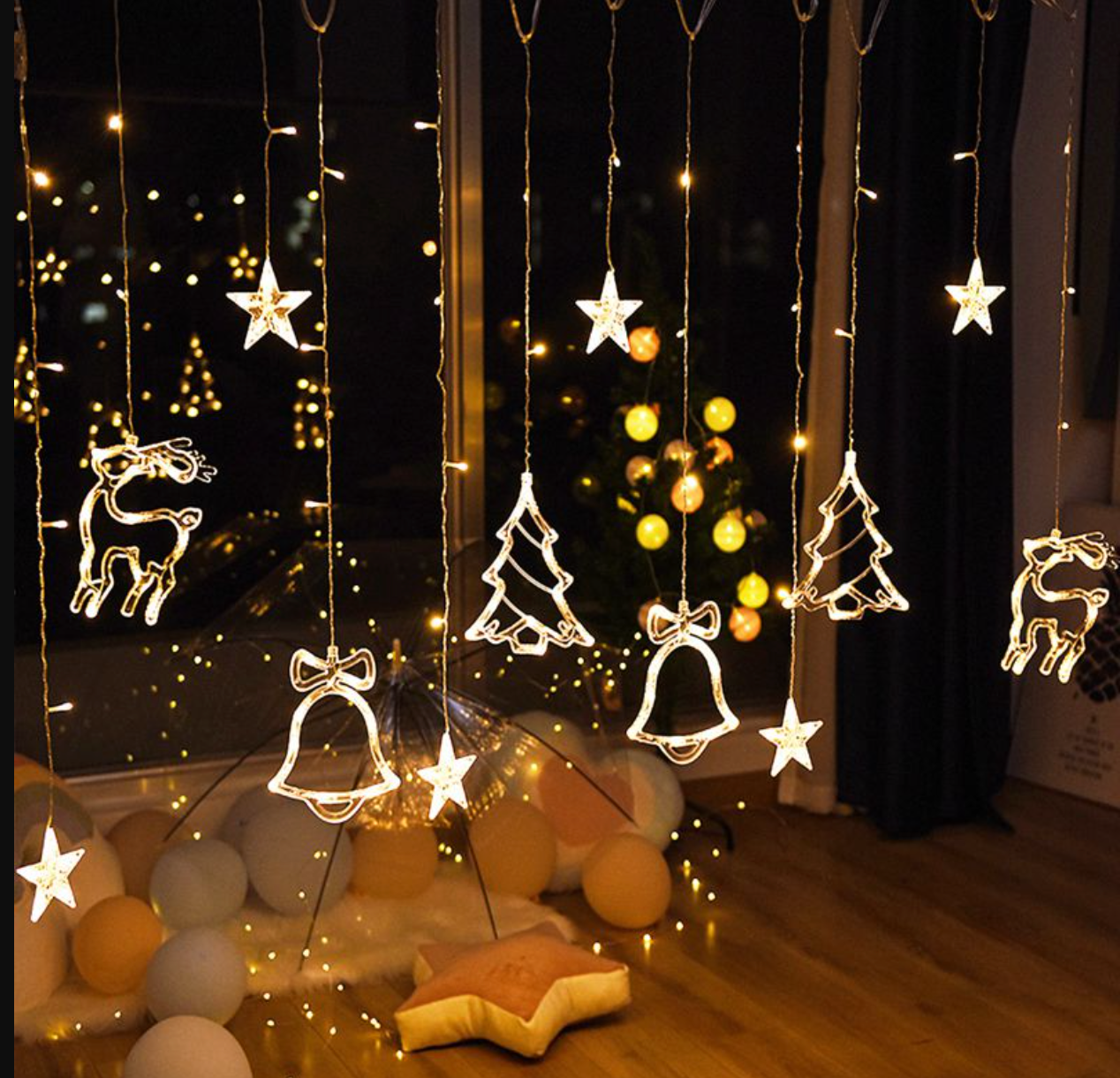 Guirlande rideau lumineuse - Spéciale Noël
