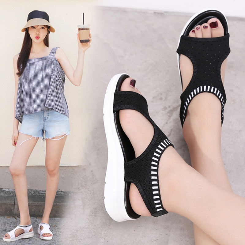 Sandales élastiques d'été - Femme