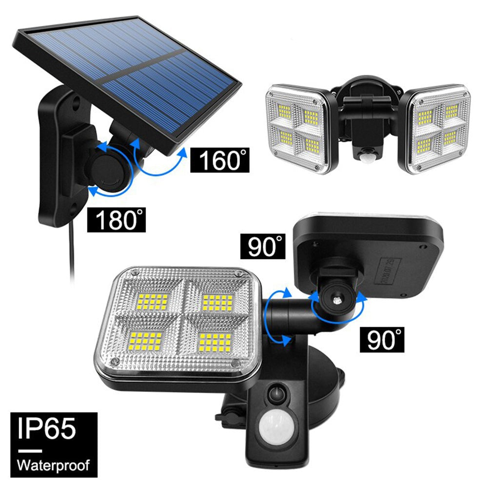 Applique LED solaire double éclairage puissant