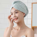 Serviette Cheveux Ultra Absorbante Séchage Rapide | Turban Velours Corail Bouton - Femme Voyage - 9