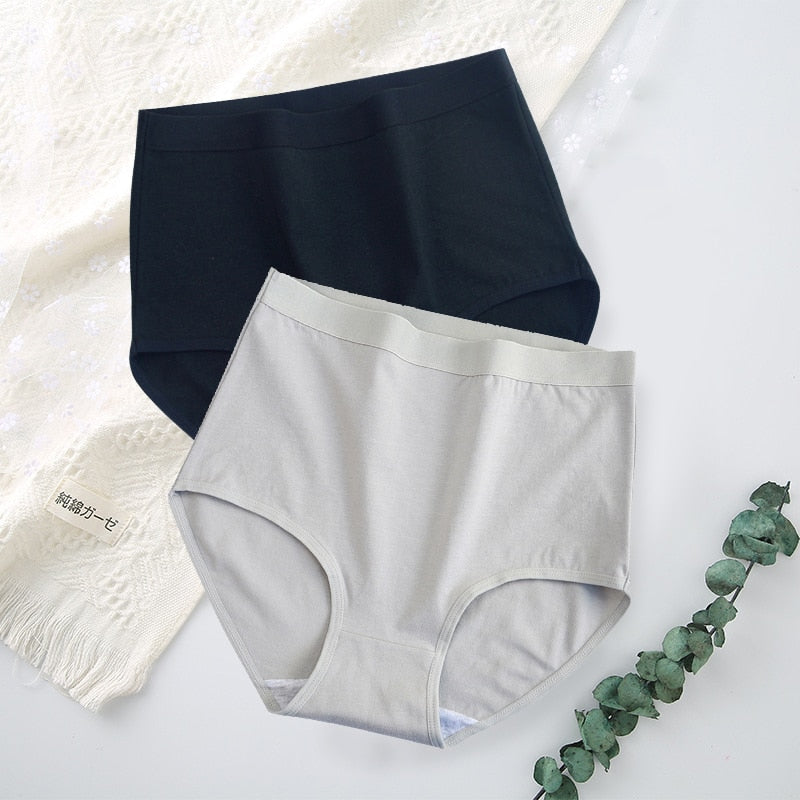 Lot de 2 Culottes taille haute en coton