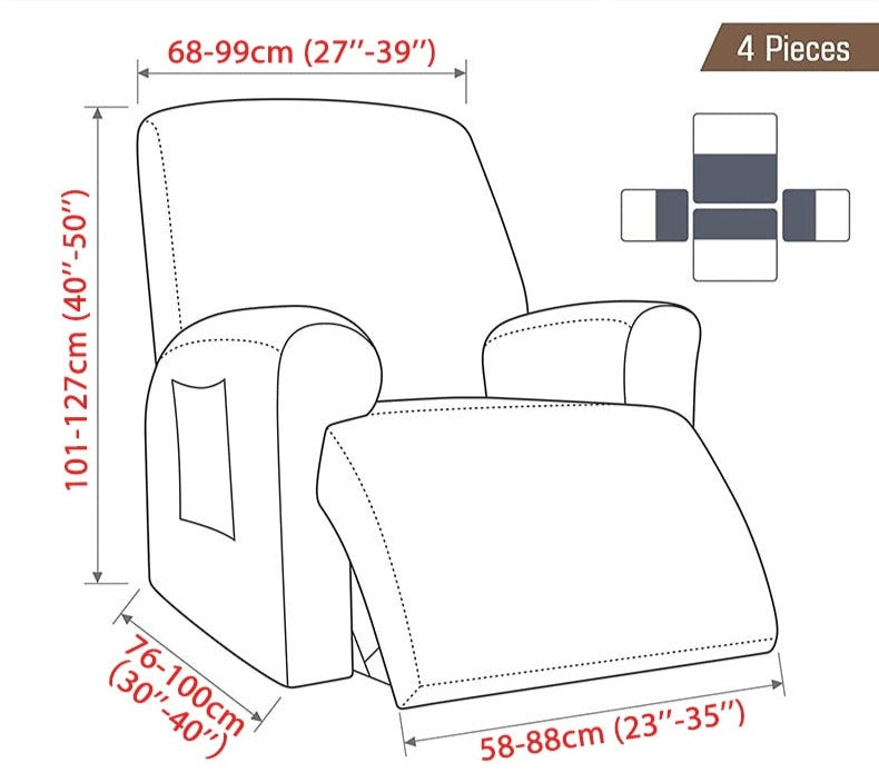 Housse de Fauteuil avec Poche Latérale