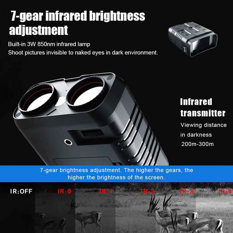 Jumelles à vision nocturne et infrarouge numérique - ultra légère -1080 pixels