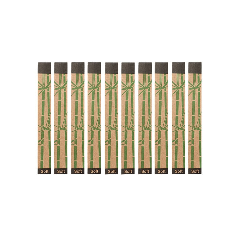 Brosse à dents en Bambou - Pack économique X10
