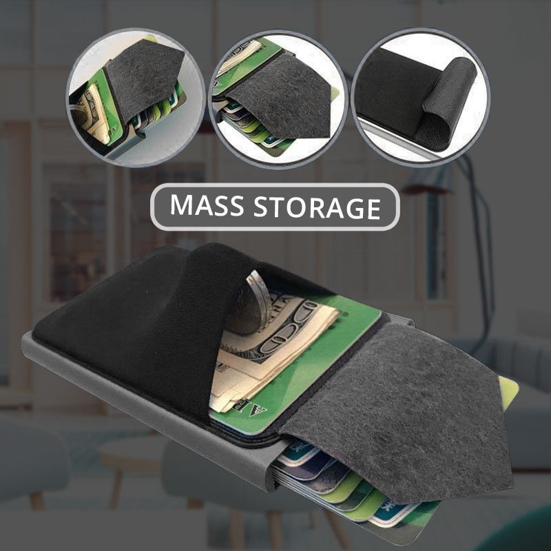 Porte-Carte Bancaire Anti-Piratage RFID Slim - Mini Sac à Main Noir